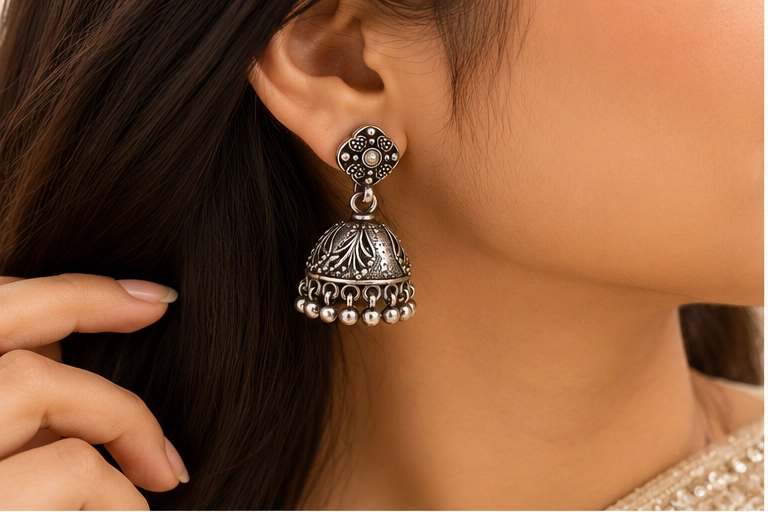 RKJ Silver Earrings 002 - Silver jewellery