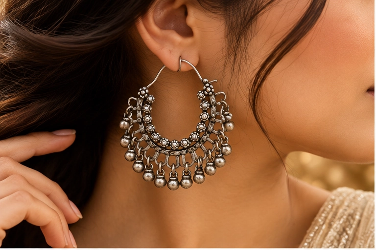 RKJ Silver Earrings 005 - Silver jewellery